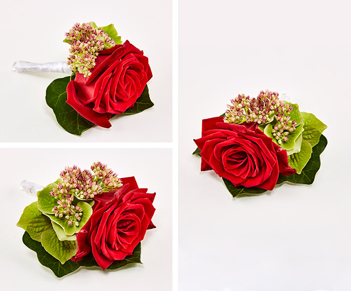 Anstecker, rote Rose